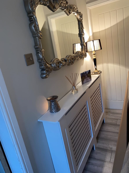 💥SALE💥XL Radiator Cover White Horizontal Cabinet Bookcases Shelving Storage Clearance