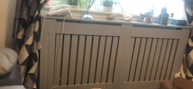 💥SALE💥Large Radiator Cover Wall Cabinet MDF Wood Furniture Vertical Grill Grey Modern