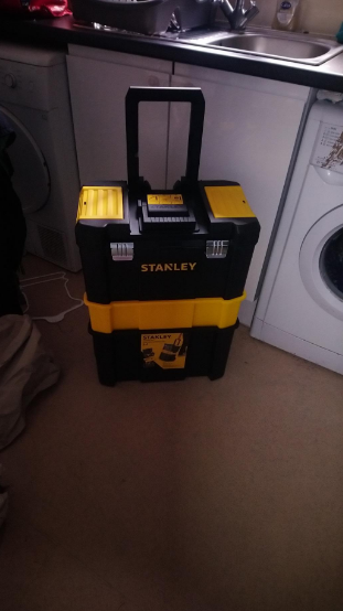 STANLEY Essential Rolling Workshop Toolbox, 3 Tier Stackable Units
