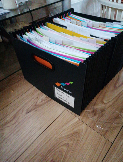 Antibacterial SupaFile A4 13-Part Landscape Desktop Expanding File w/ Multi-Colored Dividers