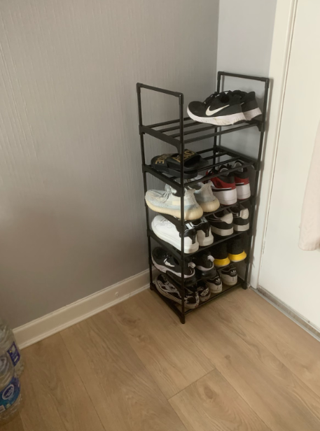 6 Tier Metal Stackable Shoe Storage Racks Organizer Hold up to 12 Pairs of Shoes