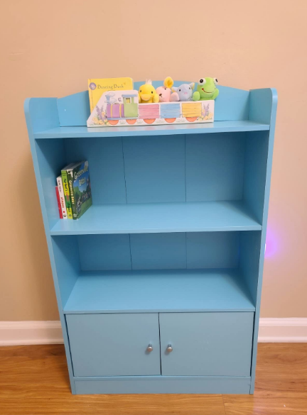 Bookcases, Storage with Cabinet, Wood, Pink/ Blue, one size