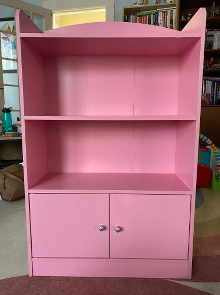 Bookcases, Storage with Cabinet, Wood, Pink/ Blue, one size