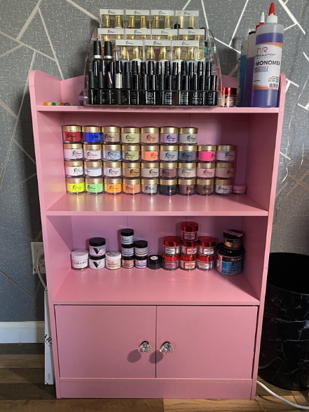 Bookcases, Storage with Cabinet, Wood, Pink/ Blue, one size