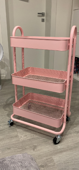 3-Layer Kitchen Trolley with 360 Degree Wheels for indoor and outdoor use