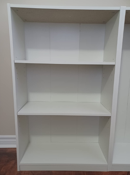 3-Tier Adjustable Shelf Bookcase, Pink/White/Black