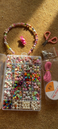 DIY Beads for Jewellery Bracelet Necklaces String Making Kit Gift For Kids Teens