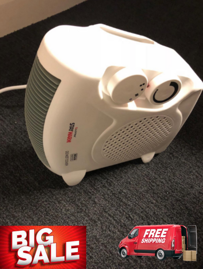 2000w Upright and Flatbed Fan Heater with 2 Heat Settings