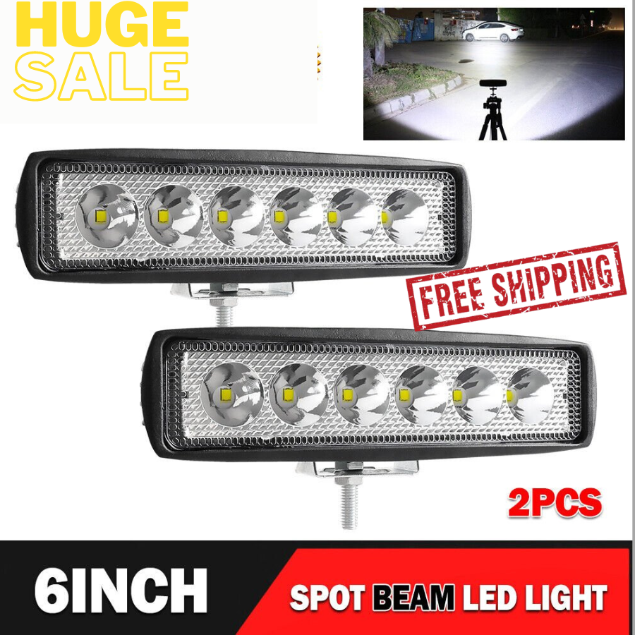 2X 12V 48W LED Work Light Bar Flood Spot Lights Driving Lamp Offroad Car SUV DRL