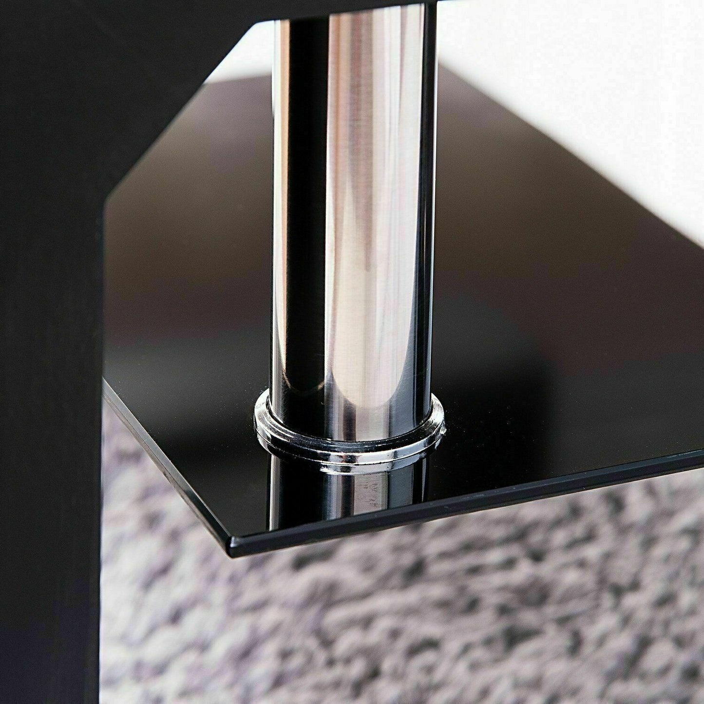 Glass Coffee Table With Storage Modern Living Room Furniture Tea Coffee Table
