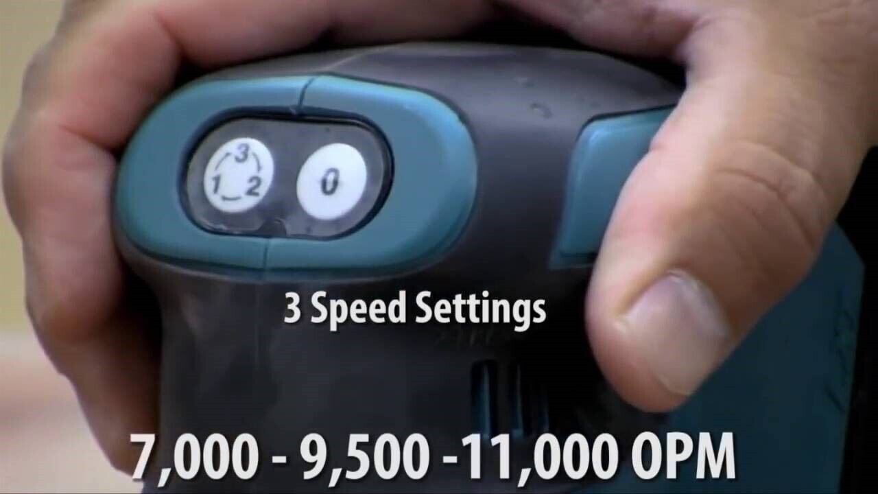 Makita DBO180Z 18v LXT Random Orbital Polisher Sander 125mm + 10 Sheets + Pad
