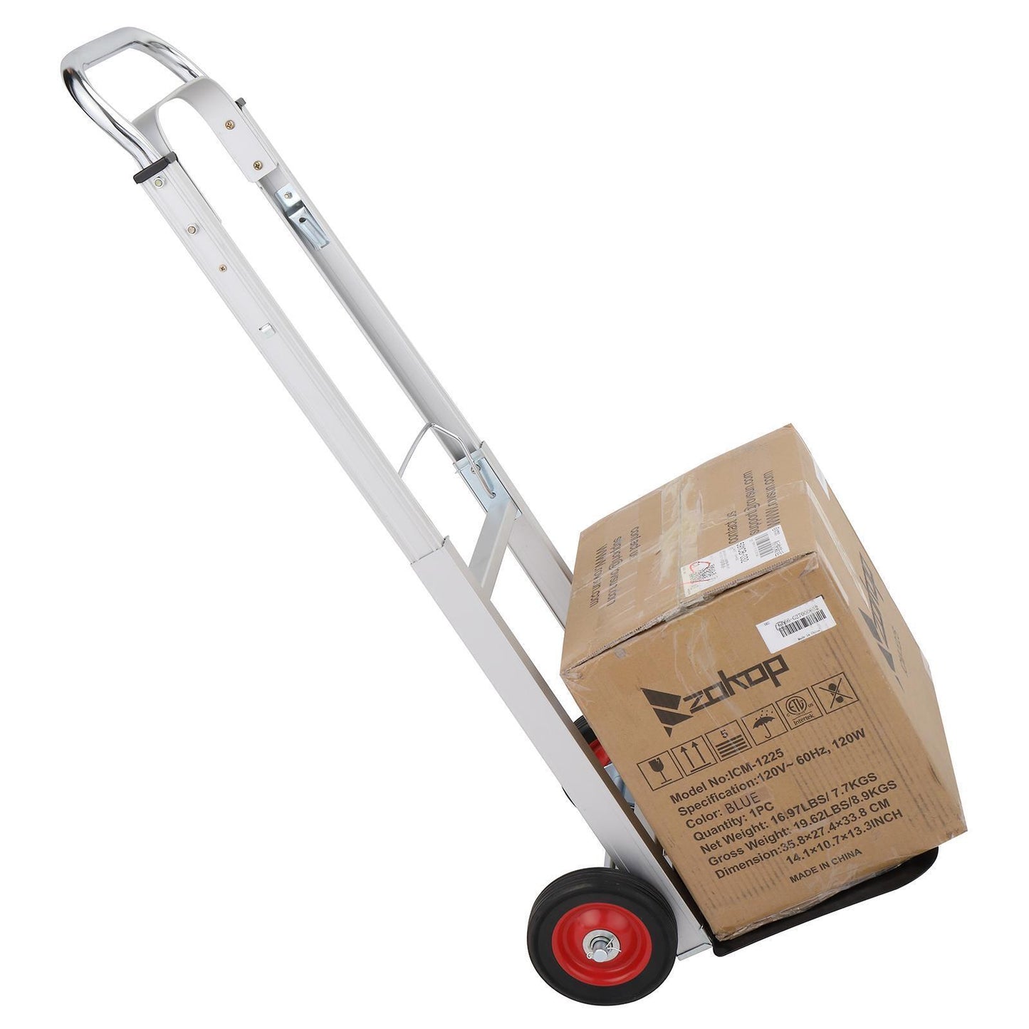 90kg Heavy Duty Folding Sack Truck Portable Hand Truck Hand Industrial Trolley