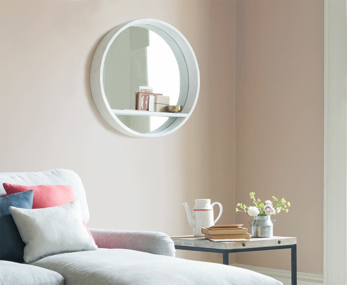 💥SALE💥White Round Mirror with Shelf Wall Mounted Porthole Bathroom Bedroom Home Decor
