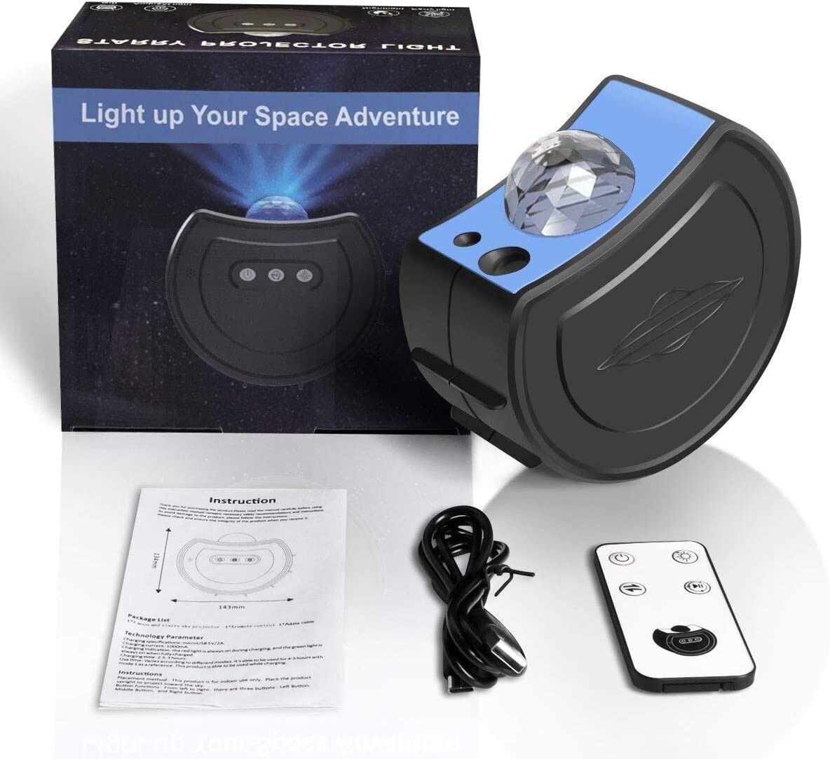 Star Projector, Galaxy Projector Night Light Starry with remote