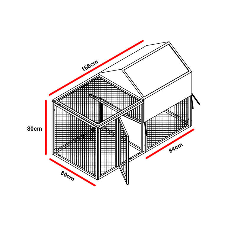 NEW! CHICKEN SHELTER & RUN HEN HOUSE POULTRY ARK HOME NEST BOX COOPS RABBIT HUTCH