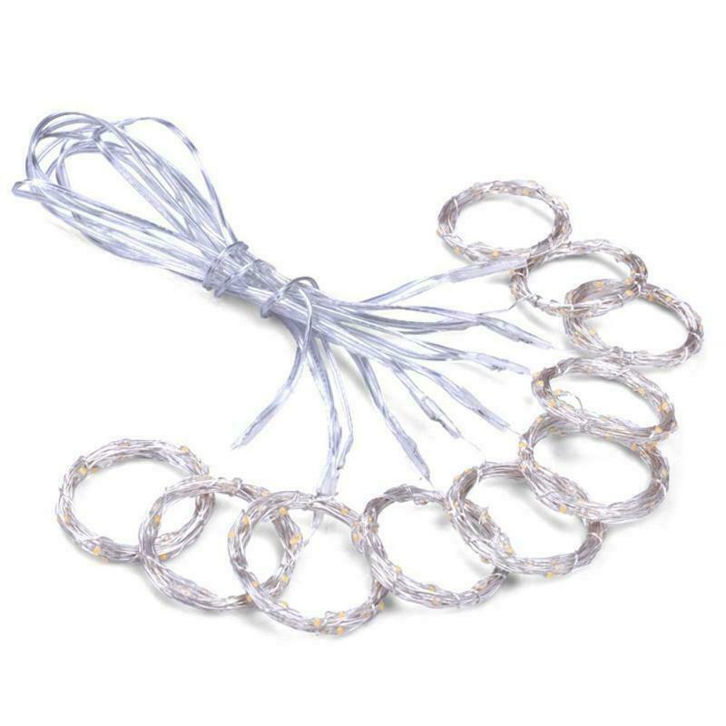 300 LED Curtain Fairy Lights String Indoor/Outdoor Backdrop Wedding Party White