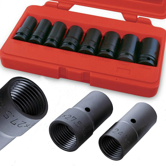 💥SALE💥8pc Locking Wheel Lug Nut Remover Worn Locked Studs 1/2" Dr. Impact Socket Tool