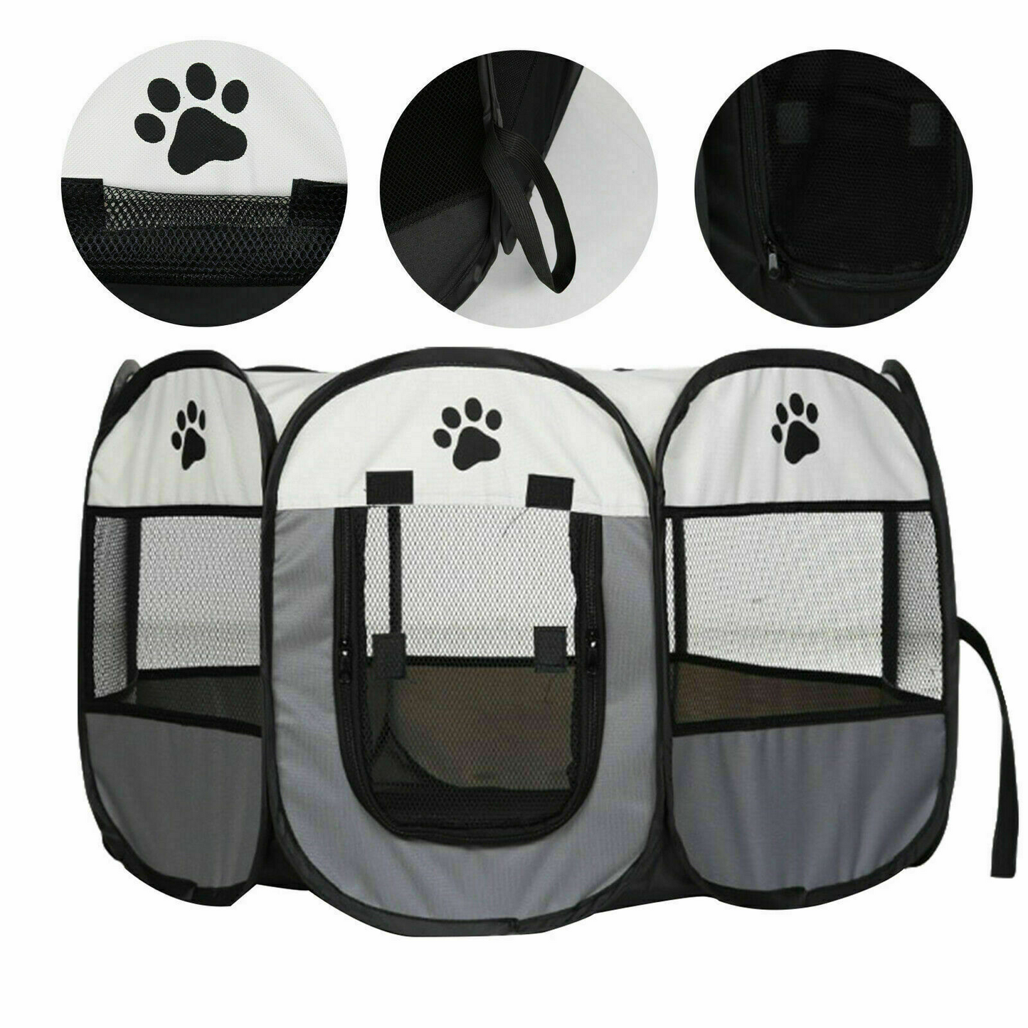 Foldable Soft Fabric Dog Crate Cat Cage Pet Bed Travel Puppy Play Pen Tent Large