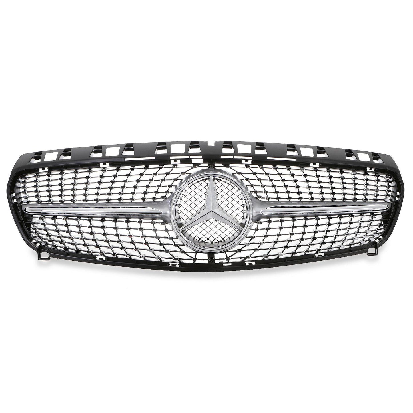 A250 STYLE SILVER FRONT BADGE GRILL GRILLE FOR MERCEDES BENZ A CLASS W176 12-15