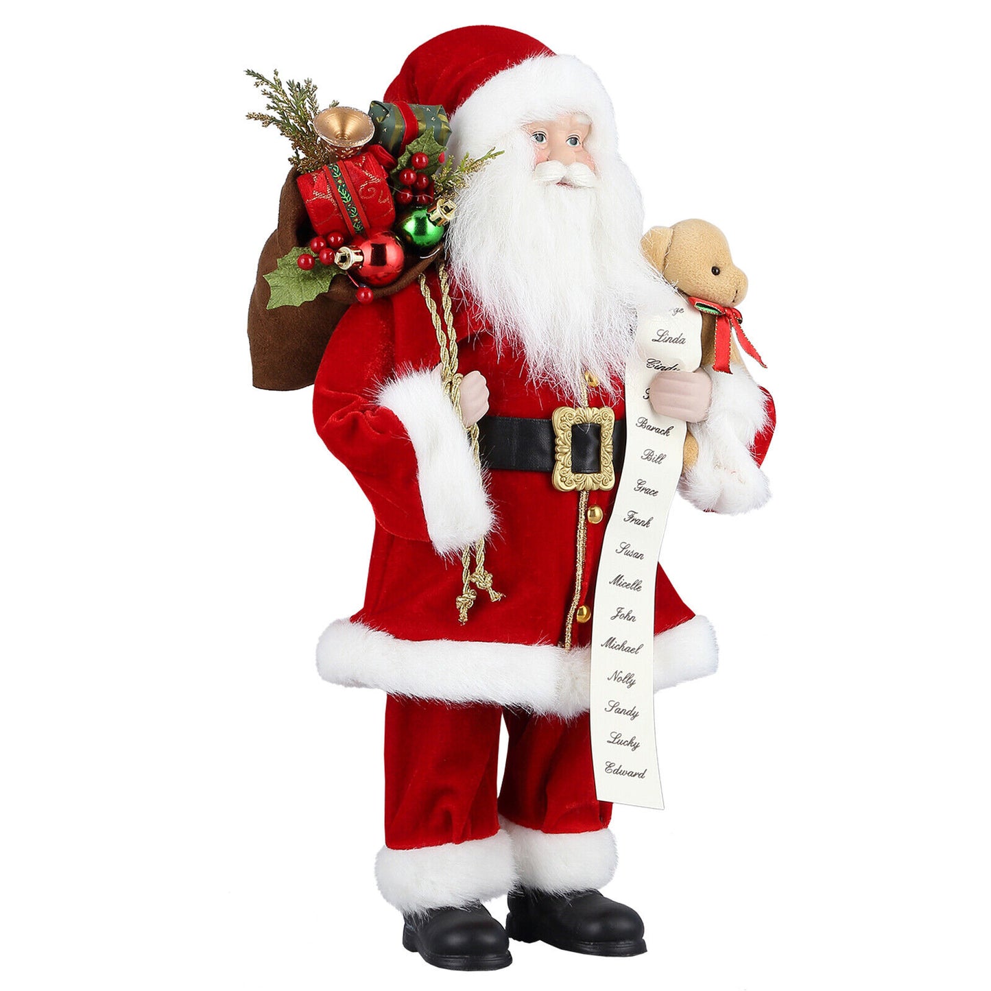 18'' Christmas Standing Santa Claus Doll Decoration Figure Xmas Ornament Gift