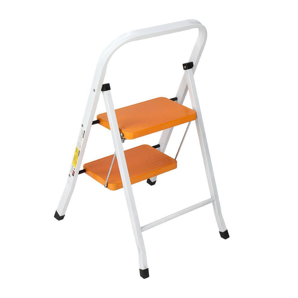 Foldable 2 Step Ladder Non Slip 2 Tread Safety Small Stool Ladders Kitchen