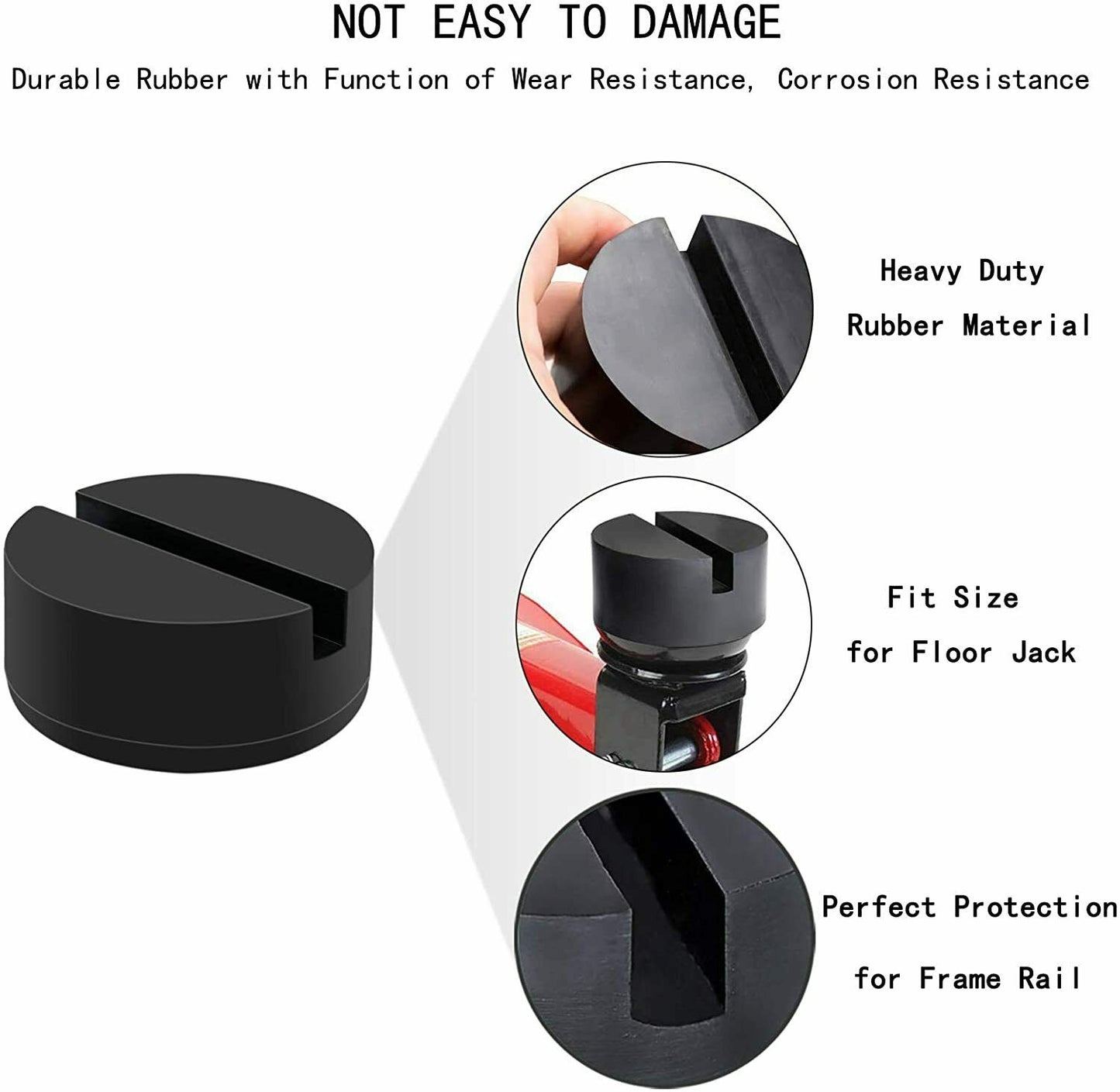 Car Rubber Pad Block Hydraulic Ramp Jacking Pads Trolley Jack Adapter Lifting