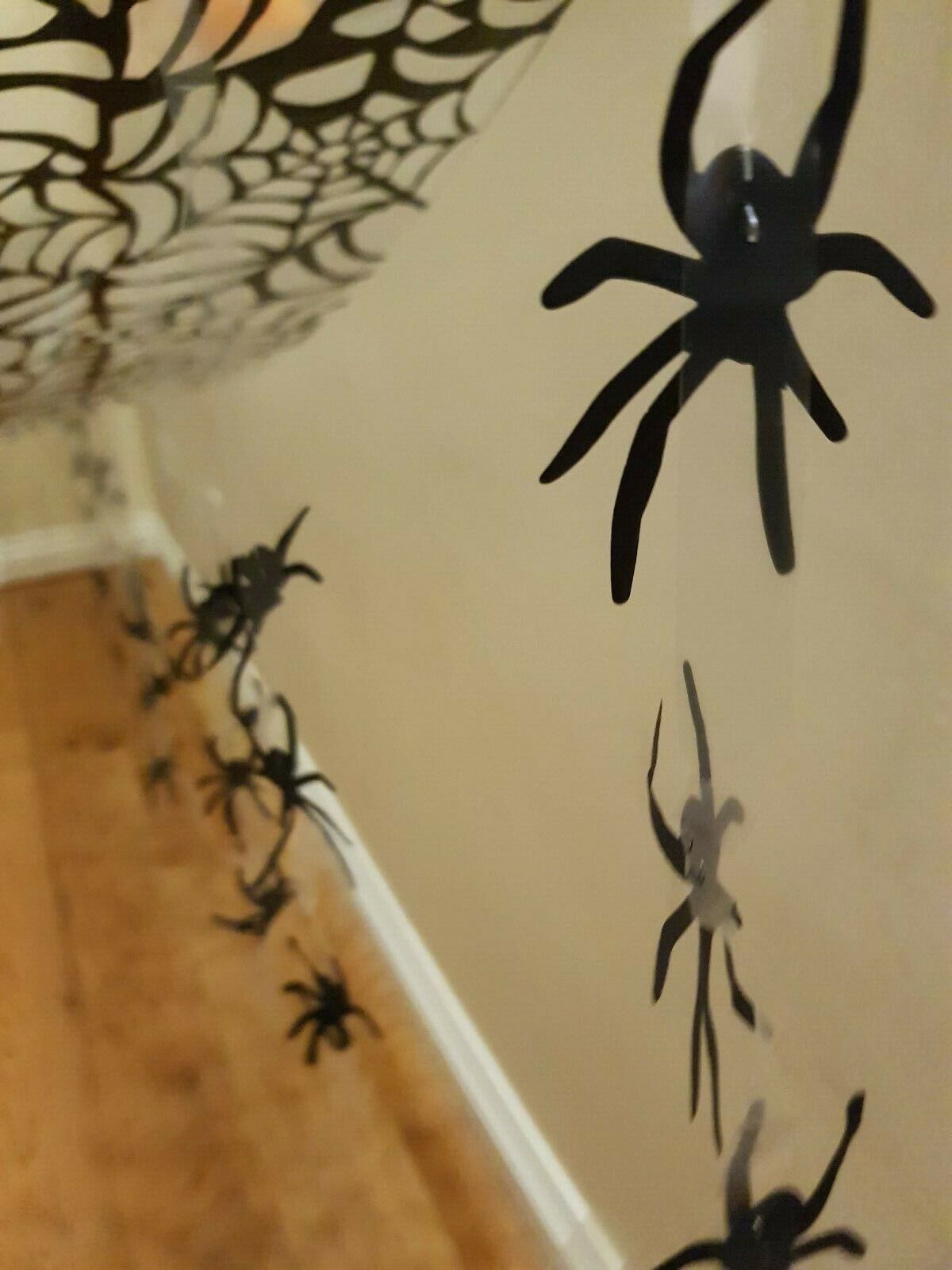 3M HANGING SPIDERS SPIDER CEILING HANG WALL WEB BATS HALLOWEEN DECORATION COBWEB 5026619305966