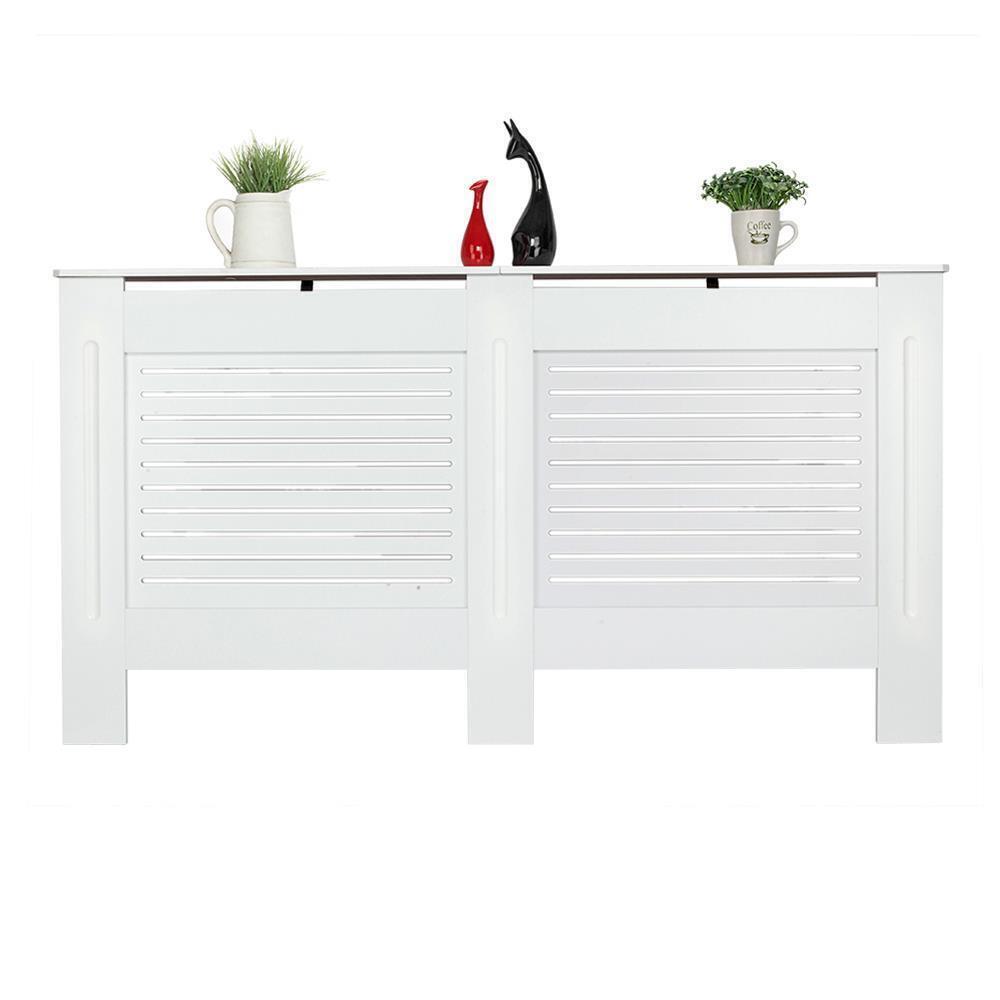 💥SALE💥XL Radiator Cover White Horizontal Cabinet Bookcases Shelving Storage Clearance
