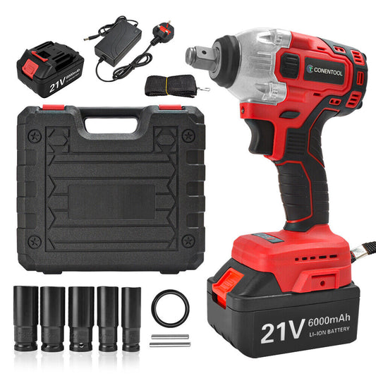 💥SALE💥Cordless 1/2" Impact Wrench Driver Ratchet Rattle Nut Gun 21V 6.0A Li-ion FREE SHIPPING