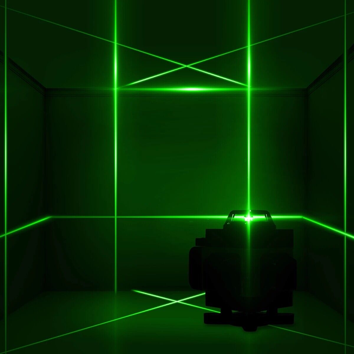 4D 16 Lines Self-Leveling Cross Line Laser Level with LCD Screen