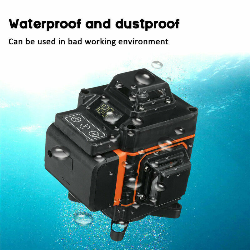 4D 16 Lines Self-Leveling Cross Line Laser Level with LCD Screen