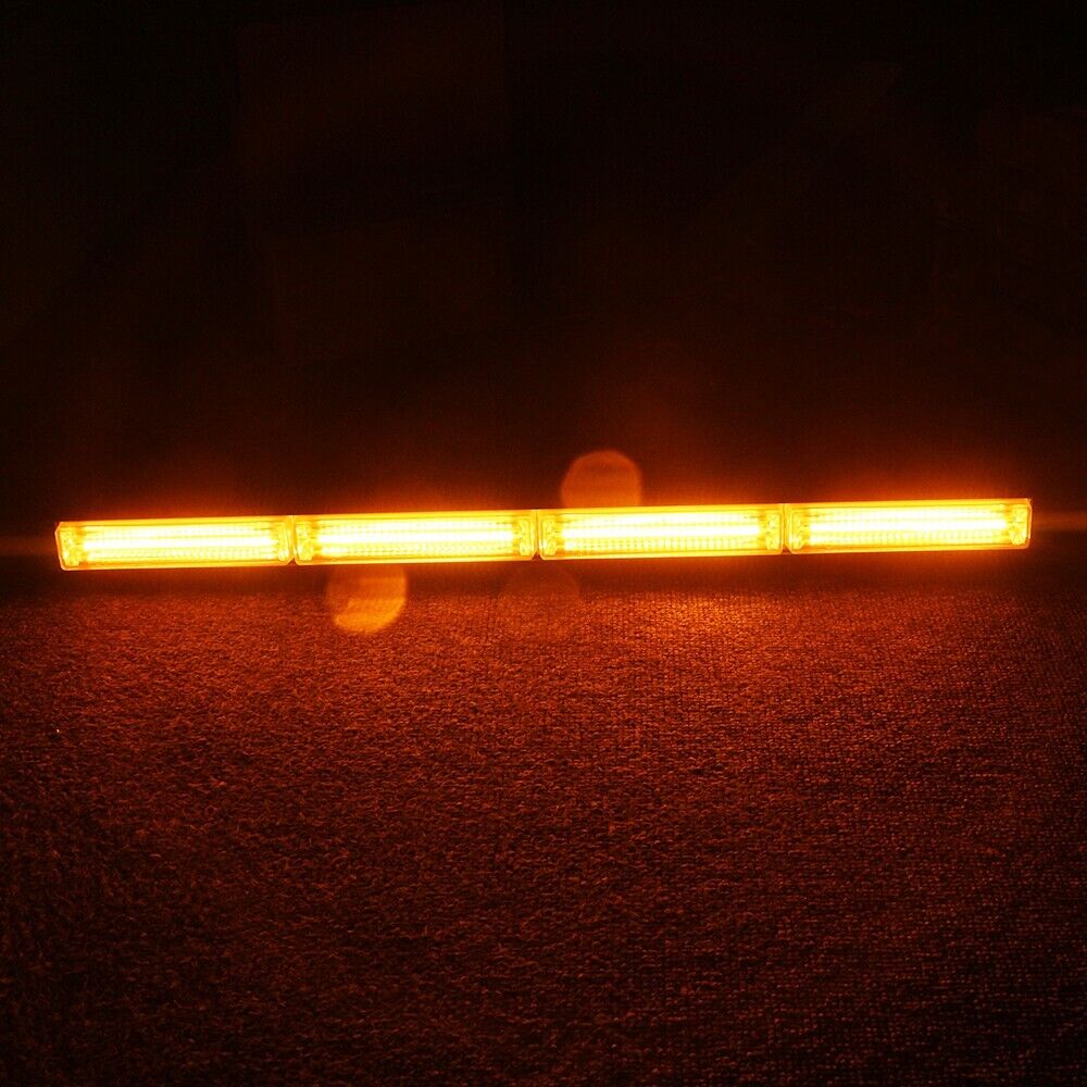 23'' 72W Cob Led Emergency Warning Hazard Flash Strobe Beacon Light Bar Amber