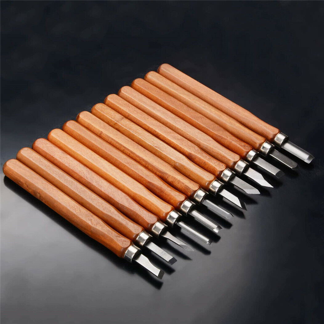 12 Pcs DIY Wood Carving Hand Chisel Tool Set Professional Woodworking Gouges UK