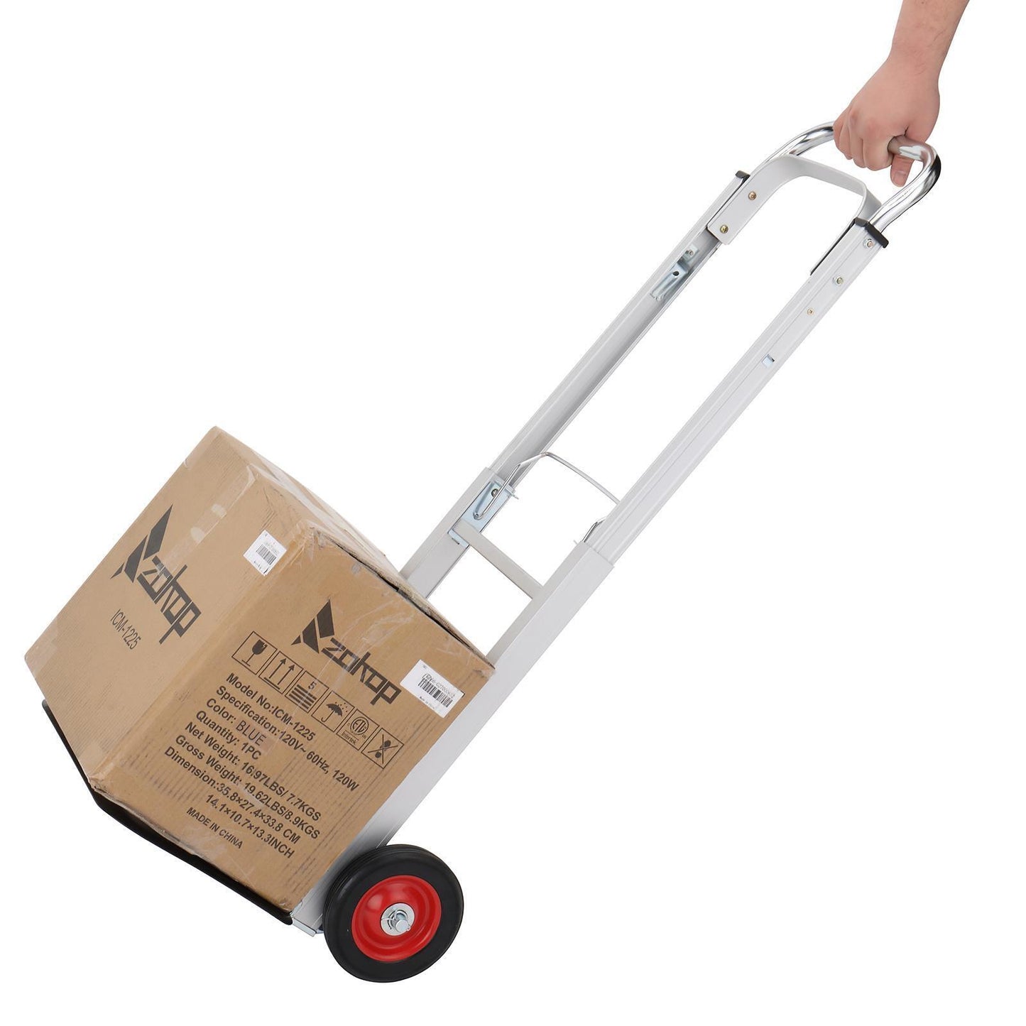90kg Heavy Duty Folding Sack Truck Portable Hand Truck Hand Industrial Trolley