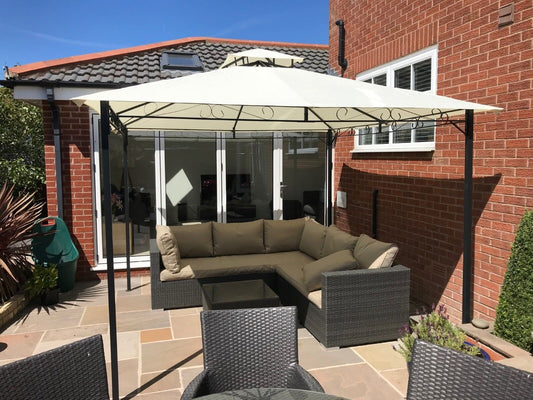 Garden Gazebo Party Shelter Patio Shade Outdoor Sun Canopy 3m x 3m