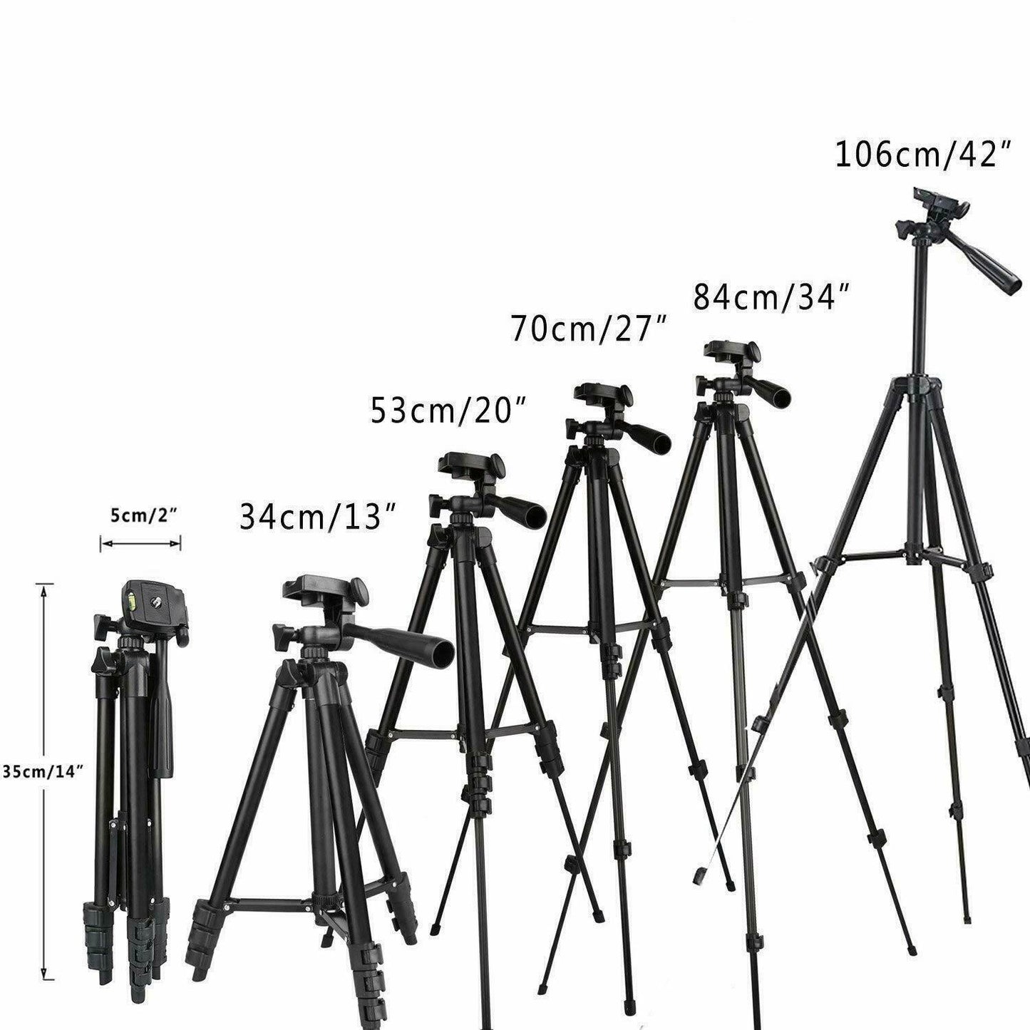 Stretchable Tripod Stand & Remote For iPhone 12 Samsung Sony Digital Camera UK