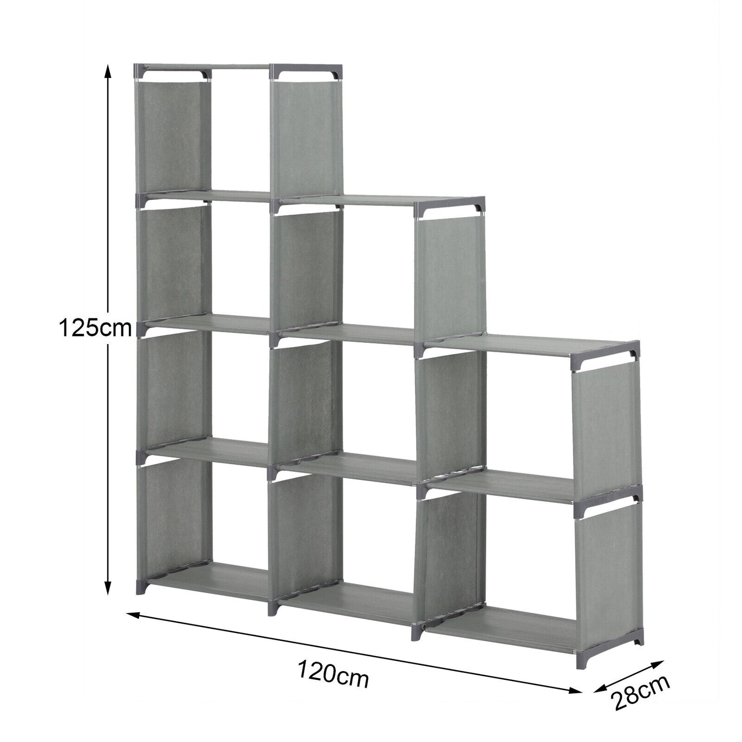 9 Cube Bookcase Shelf Display Furniture Storage Shelving Unit Living room Office Free Shipping