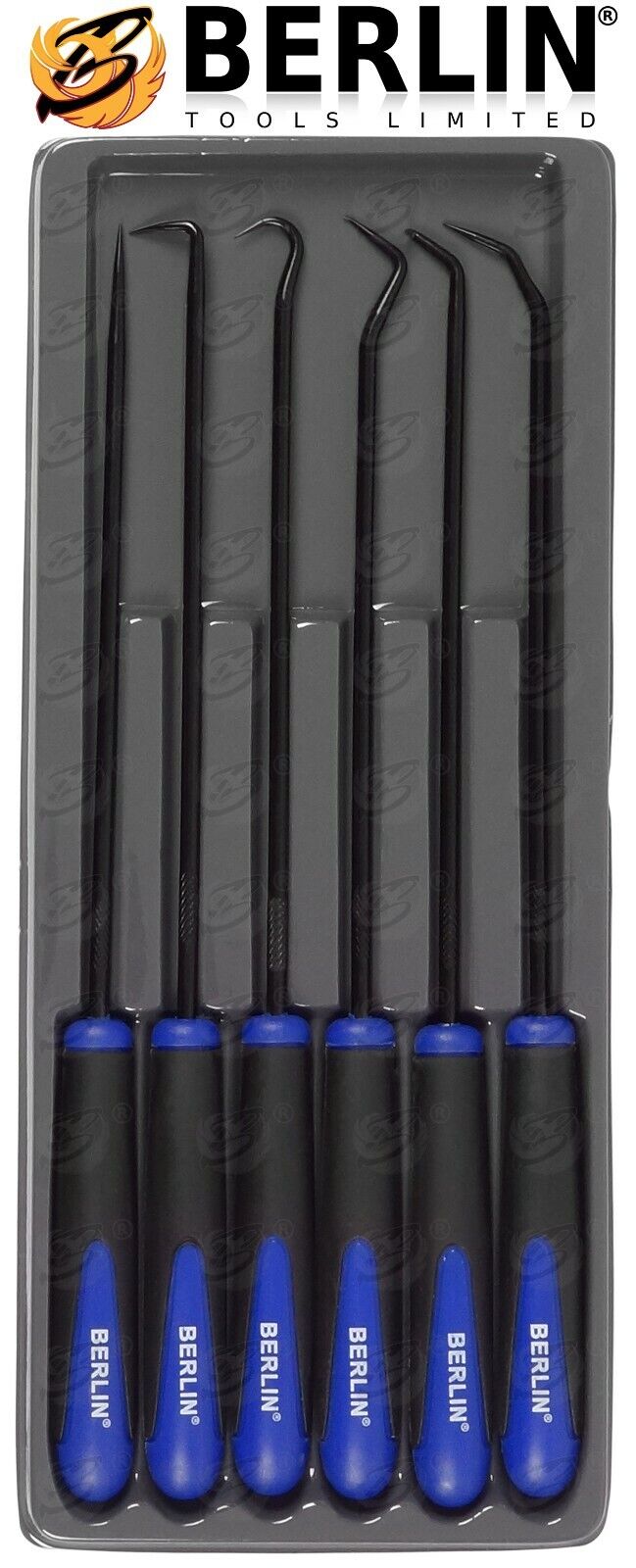 💥SALE💥 BERLIN Long Reach Pick And Hook Tool Set O Ring Seal Hose Removal Puller Set HD