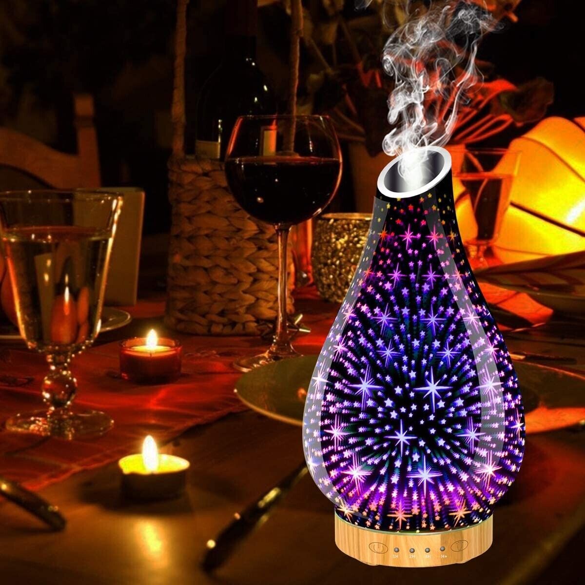3D Firework Humidifier Night Lamp Ultrasonic Essential Oil Diffuser Aromatherapy