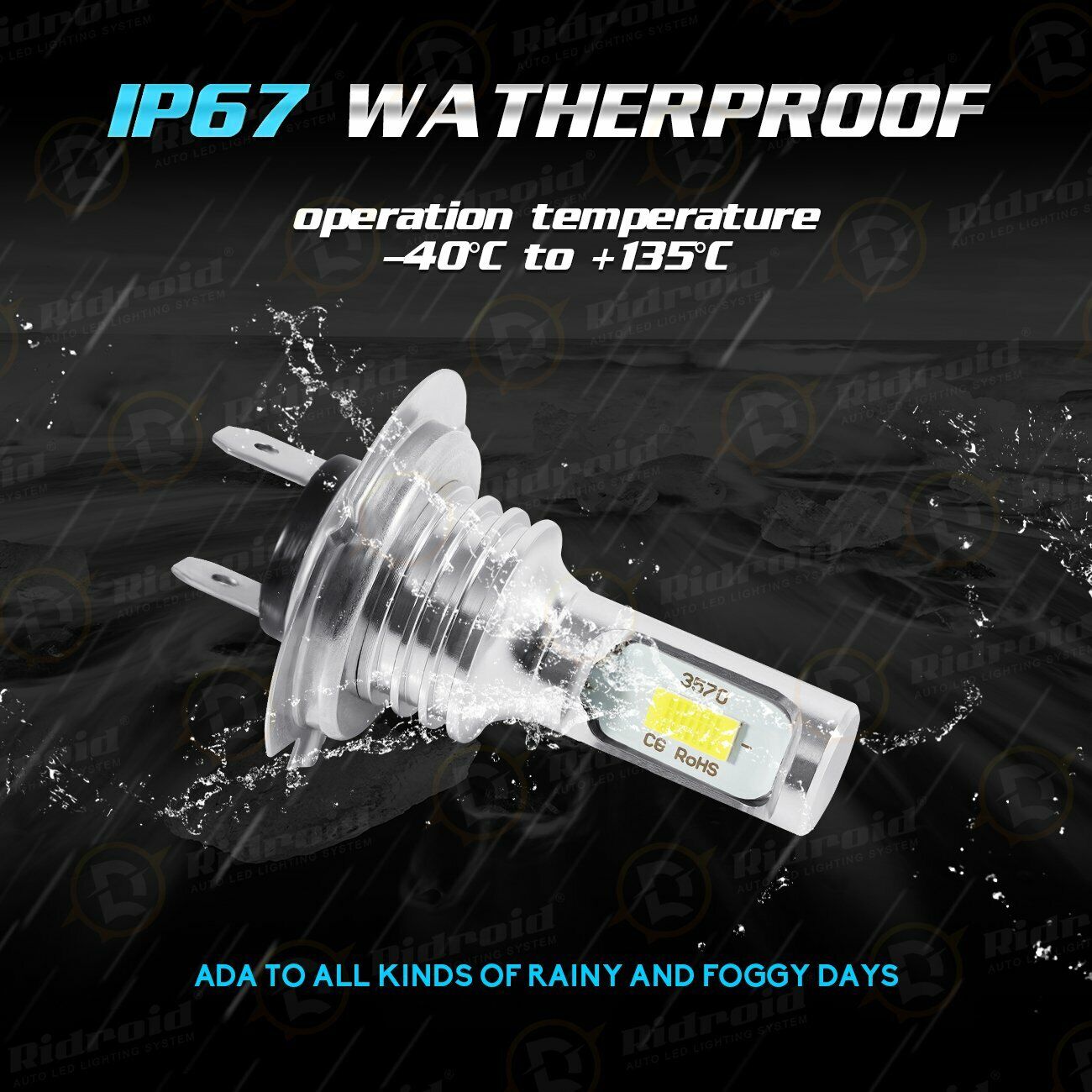2x H7 LED Headlight Replace Xenon Hi/Low Beam Kit Bulbs 6000K Canbus Error Free