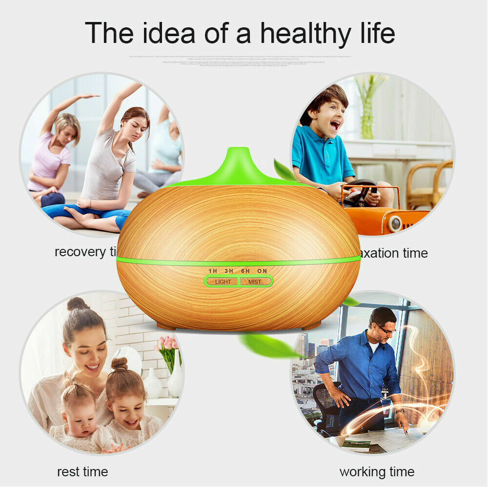 3 in 1 Essential Oil Aroma Diffuser Mist Humidifier Air Purifier Ultrasonic LED