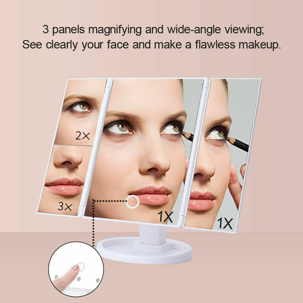💥SALE💥Foldable LED mirror Illuminated Make Up Mirror Cosmetic Vanity with Light Stand