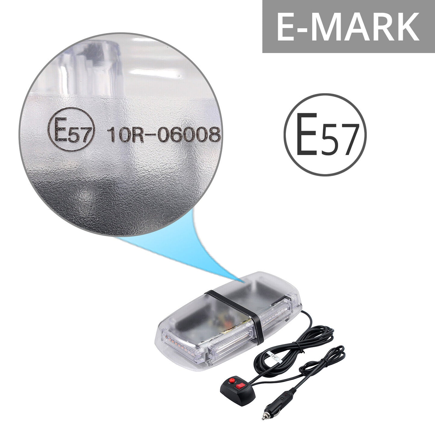 54 LED Car Roof Recovery Light Bar Amber Warning Strobe Flashing Magnetic Beacon FREE SHIPPING