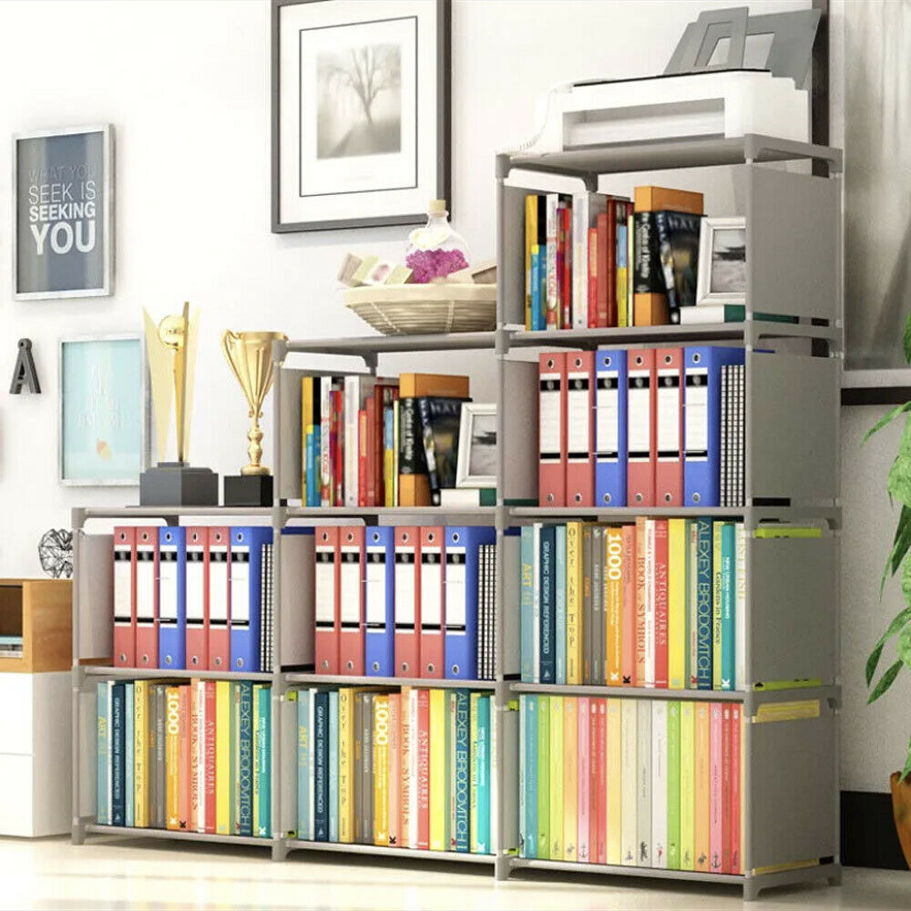 9 Cube Bookcase Shelf Display Furniture Storage Shelving Unit Living room Office Free Shipping