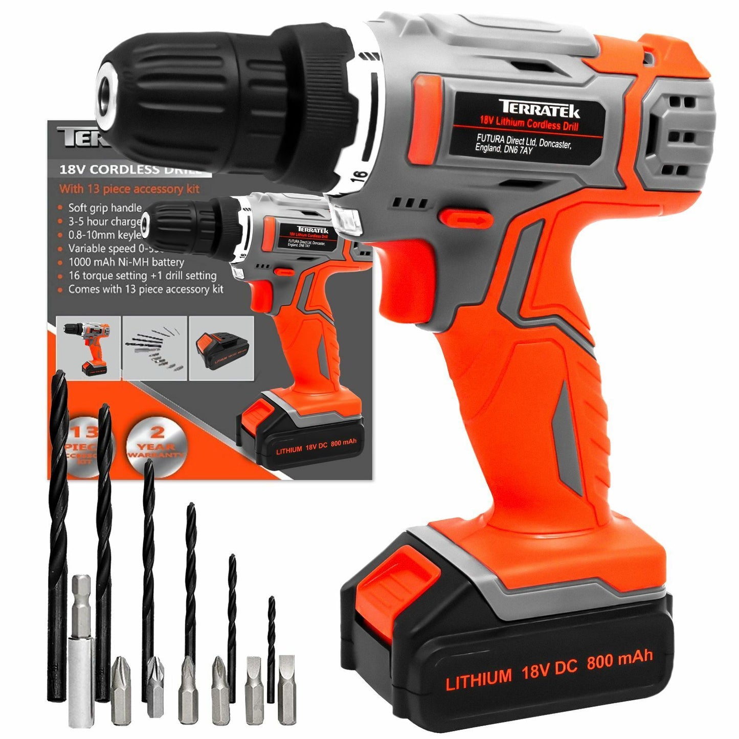💥SALE💥18V CORDLESS DRILL DRIVER SET LI-ION BATTERY ELECTRIC SCREWDRIVER COMBI FREE SHIPPING