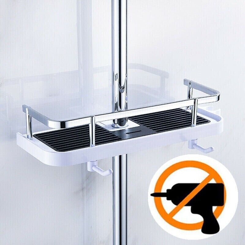 💥SALE💥Bathroom Hanging Pole Shower Caddy Basket Tidy Storage Shelf Organizer Tray Rack