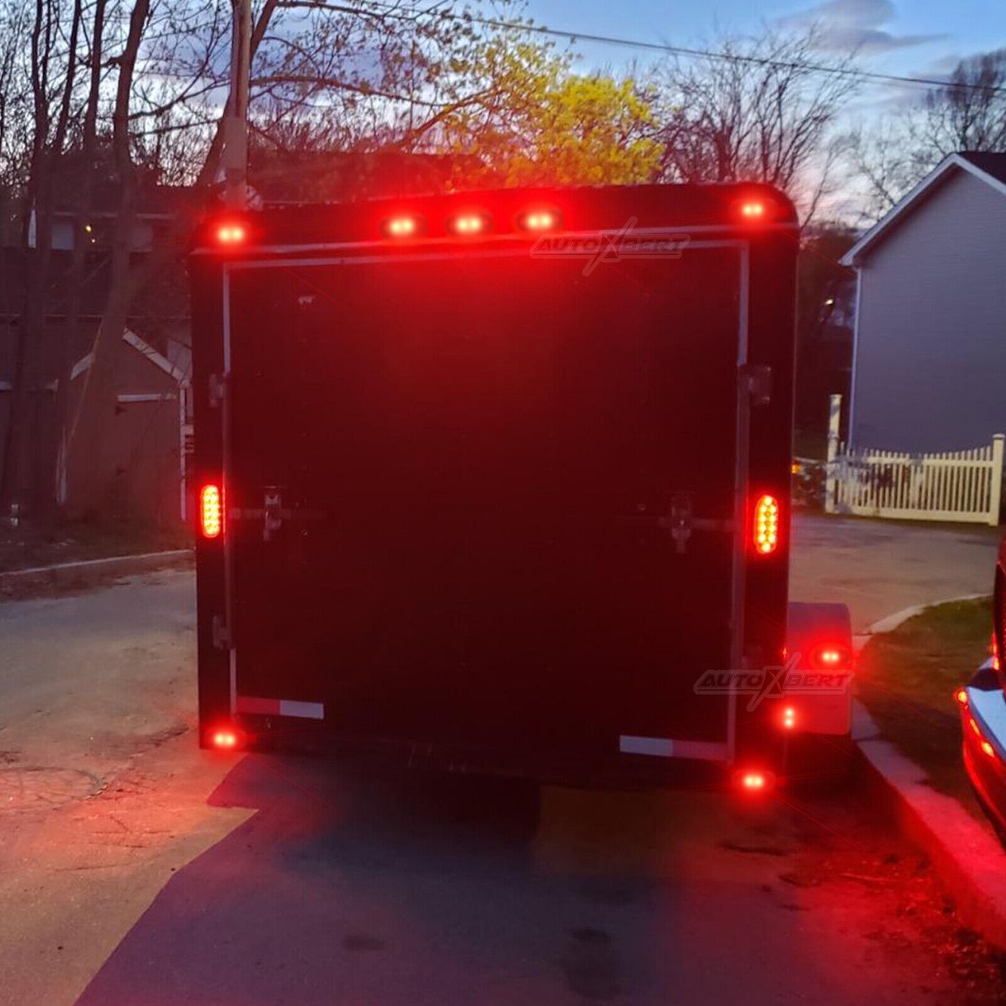 8x Red 12V 24V LED Side Tail Marker Indicators Light Lamp Truck Trailer Van RV