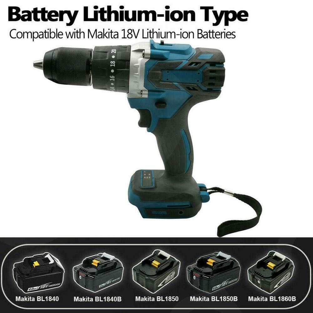 For Makita DHP482Z 18v LXT Li-Ion Cordless 2-Speed Combi Drill LED