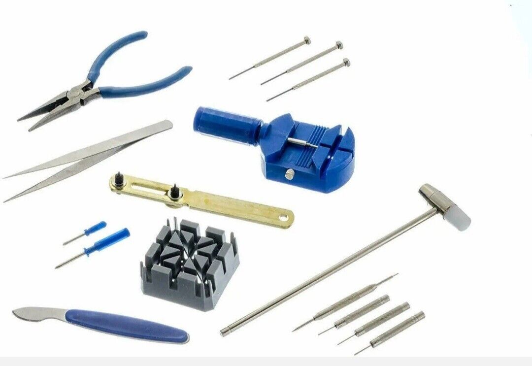 16pcs Watch Repair Set Tool Kit To Fix Battery Wrist Strap Adjust Pin Back Open FREE SHIPPING