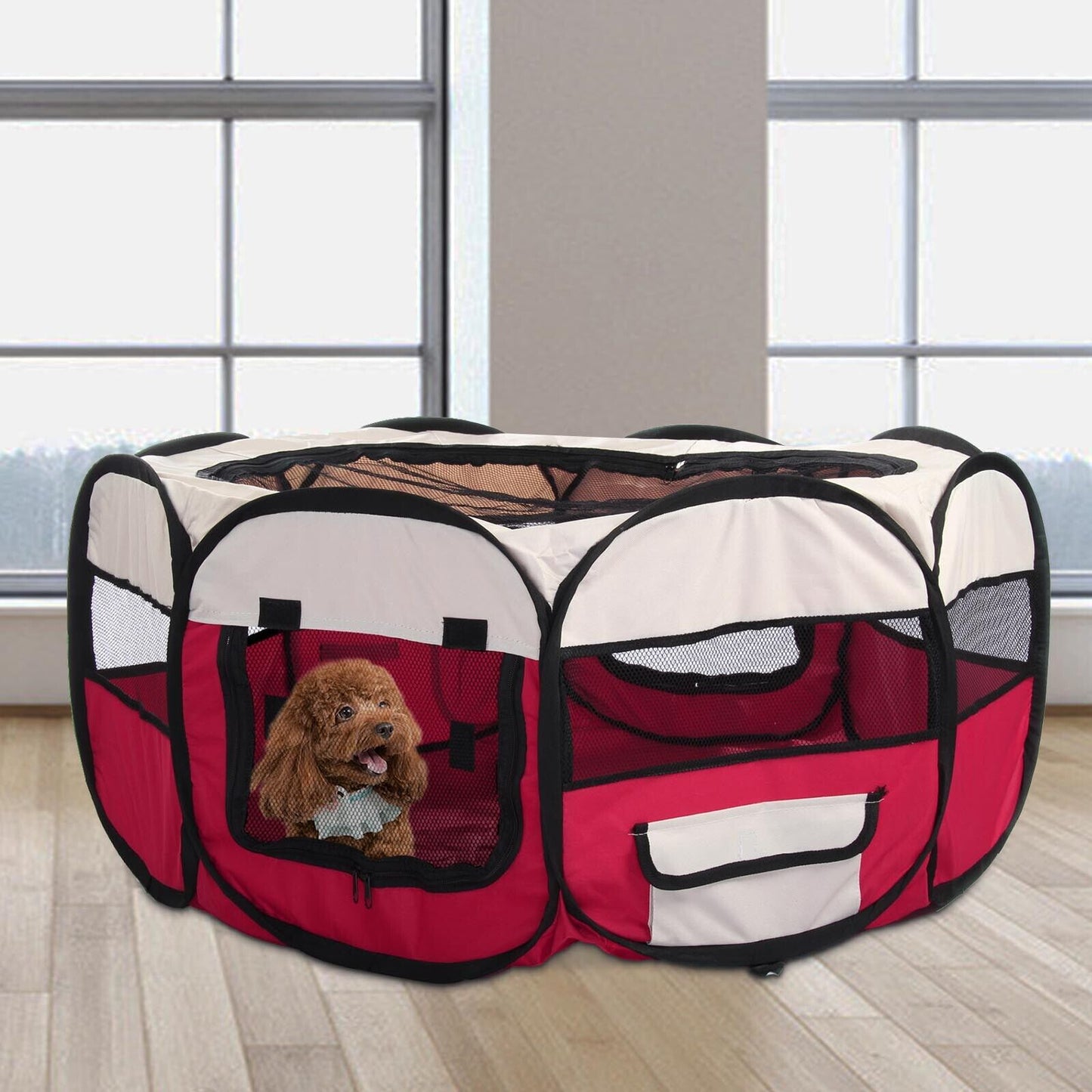 💥SALE💥 Foldable Fabric Dog Crate Cat Cage Pet Travel Puppy Play Pen Tent Outdoor